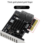 PCI-E To 5 SATA 3.0 Expansion Card(Semi High Baffle)