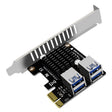 PCIE To PCI-E4 Port USB3.0 Expansion Card Graphics Card Extension(Full High Baffle) - Add-on Cards by PMC TechLife | Online Shopping South Africa | PMC TechLife | Buy Now Pay Later Mobicred