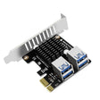 PCIE To PCI-E4 Port USB3.0 Expansion Card Graphics Card Extension(Half High Baffle) - Add-on Cards by PMC TechLife | Online Shopping South Africa | PMC TechLife | Buy Now Pay Later Mobicred