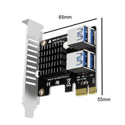 PCIE To PCI-E4 Port USB3.0 Expansion Card Graphics Card Extension(Half High Baffle)
