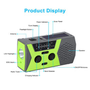 AM/FM/NoAA 2000mAh Emergency Radio Portable Hand Crank Solar Powered Radio(Red)