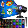 12 Cards EU Plug Color Card Pattern 9W Christmas Projection Light Remote Control Snow Light - Christmas Decoration Lamps by PMc TechLife | Online Shopping South Africa | PMc TechLife | Buy Now Pay Later Mobicred