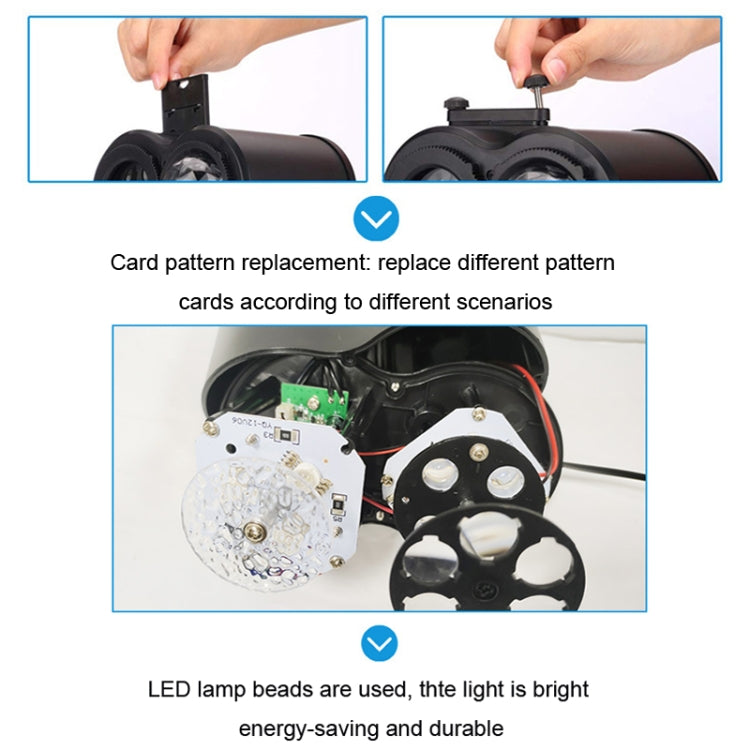 16 Cards AU Plug Color Card Pattern 9W Christmas Projection Light Remote Control Snow Light