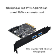 USB3.2 Expansion Card GEN2 Type-A Port ASMedia ASM3142 Transfer 10Gbps(Black)