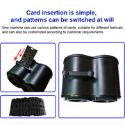12 Cards US Plug Not Easy To Fade Card Pattern 9W Double Cylinder Water Pattern Christmas Projection Light