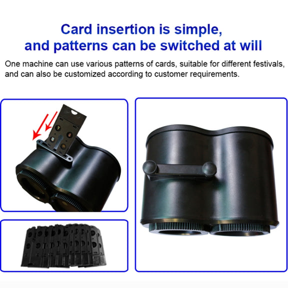 12 Cards US Plug Not Easy To Fade Card Pattern 9W Double Cylinder Water Pattern Christmas Projection Light
