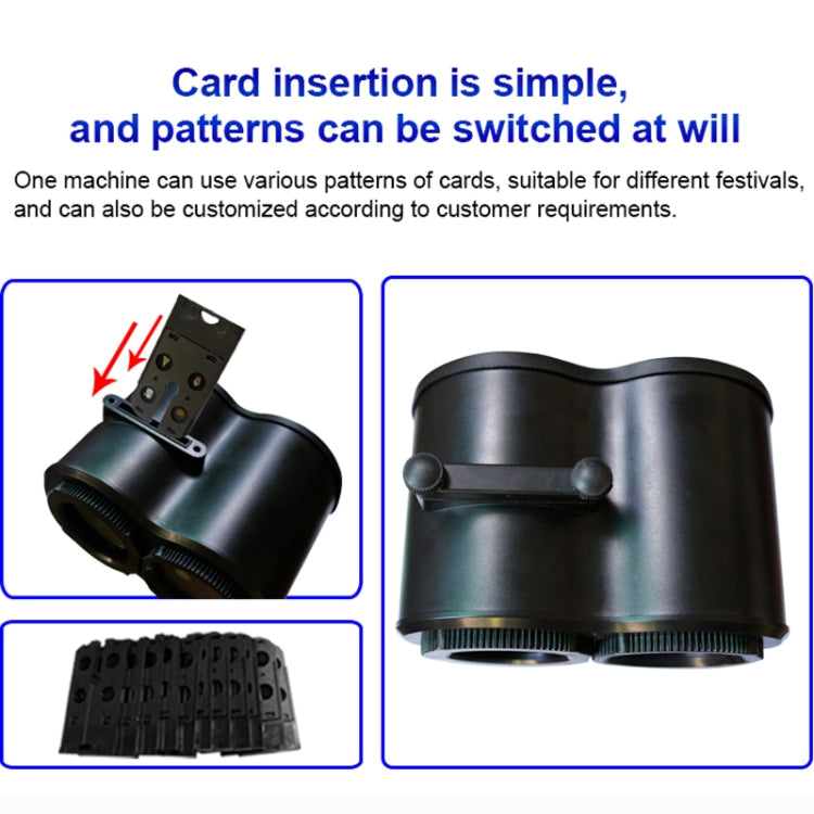 16 Cards US Plug Not Easy To Fade Card Pattern 9W Double Cylinder Water Pattern Christmas Projection Light
