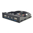 3.5-Inch  2 USB 2.0+HD AUDIO Port Desktop PC Case Floppy Drive Front Panel(Black) - Computer Cases & Towers by PMC TechLife | Online Shopping South Africa | PMC TechLife | Buy Now Pay Later Mobicred