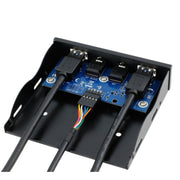 3.5-Inch  2 USB 2.0+HD AUDIO Port Desktop PC Case Floppy Drive Front Panel(Black)