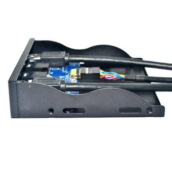 3.5-Inch  USB 2.0+USB 3.0+HD AUDIO Port Desktop PC Case Floppy Drive Front Panel(Black)