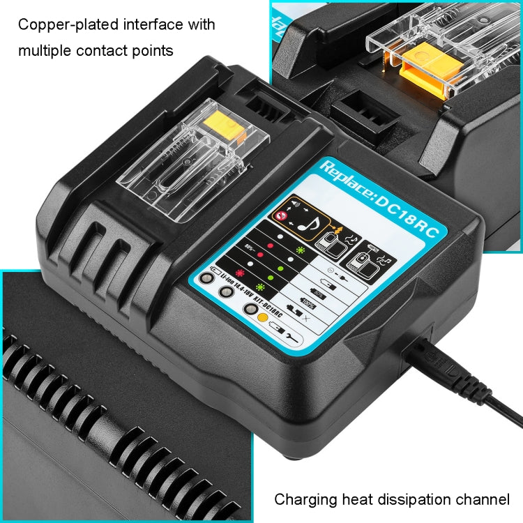 For Makit DC18RA / DC18RC 14.4V-18V Cordless Power Tool Battery Charger(EU Plug)