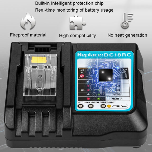 For Makit DC18RA / DC18RC 14.4V-18V Cordless Power Tool Battery Charger(US Plug)
