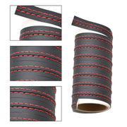 8m Car Center Console Interior Modification Leather Gap Strip(Black Red)