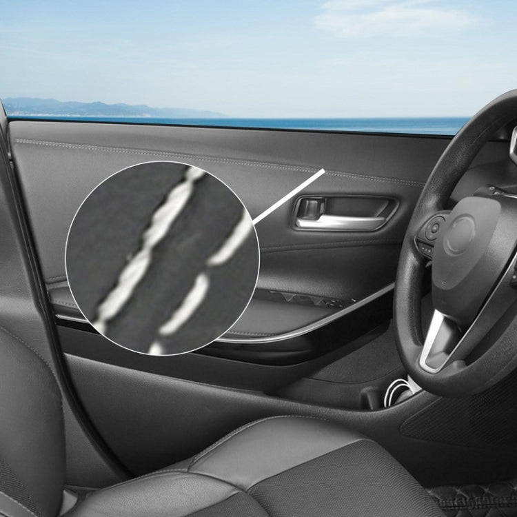 8m Car Center Console Interior Modification Leather Gap Strip(Black Beige)
