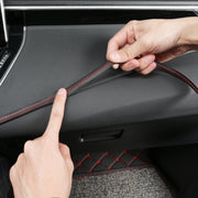8m Car Center Console Interior Modification Leather Gap Strip(Black Red)