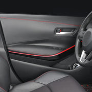 8m Car Center Console Interior Modification Leather Gap Strip(Black Red)