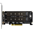 PCI-E X8 Double Disk Transfer Card NVME M.2 MKEY SSD RAID Array Expansion Adapter(PH45) - Card Adapter by PMC TechLife | Online Shopping South Africa | PMC TechLife