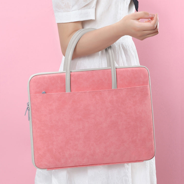 BUBM 14 Inch Full Open Laptop Bag(Pink)