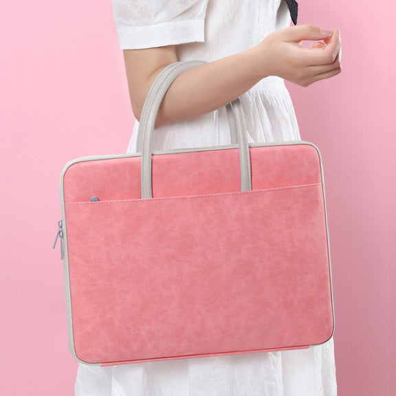 BUBM 14 Inch Full Open Laptop Bag(Pink)