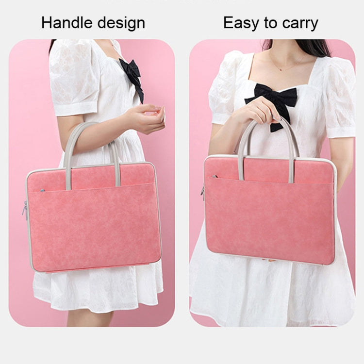 BUBM 14 Inch Full Open Laptop Bag(Pink)