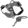 Pet Vest Harness + Traction Rope Set Reflective Breathable Dog Cat Harness, Size: M(Gray) - Leashes by PMC TechLife | Online Shopping South Africa | PMC TechLife