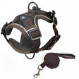Pet Vest Harness + Traction Rope Set Reflective Breathable Dog Cat Harness, Size: M(Coffee) - Leashes by PMC TechLife | Online Shopping South Africa | PMC TechLife
