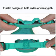 Pet Vest Harness + Traction Rope Set Reflective Breathable Dog Cat Harness, Size: S(Red)