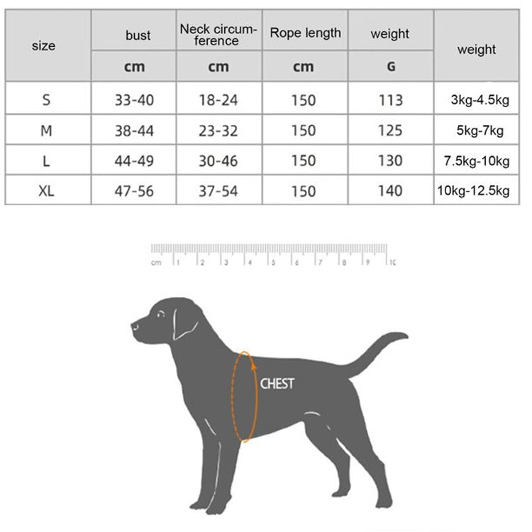 Pet Vest Harness + Traction Rope Set Reflective Breathable Dog Cat Harness, Size: L(Pink)
