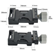 BEXIN QJ-05 Camera Shoulder Strap Clamp Quick Release Plate Clamp Ball Head Adapter