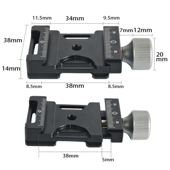 BEXIN QJ-05 Camera Shoulder Strap Clamp Quick Release Plate Clamp Ball Head Adapter