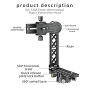 BEXIN  GH-720A Tripod Head  720 Degree Rotating Panorama Head