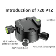 BEXIN  GH-720A Tripod Head  720 Degree Rotating Panorama Head