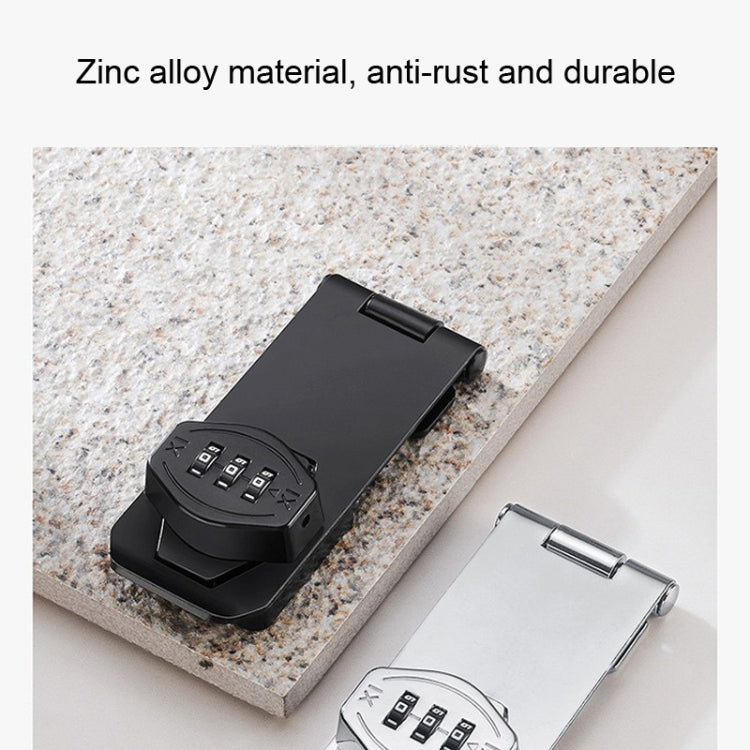 Screw Installation Cabinet Door Combination Lock Anti-Theft Drawer Lock, Style: Two Hole 3 inch Black