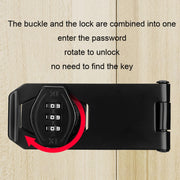 Screw Installation Cabinet Door Combination Lock Anti-Theft Drawer Lock, Style: Two Hole 3 inch Black