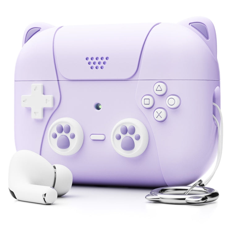 For AirPods 3 Earphone Silicone Protective Case Cat Claw Cover(Light Purple)