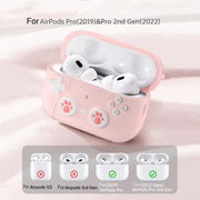 For AirPods 3 Earphone Silicone Protective Case Cat Claw Cover(Light Purple)