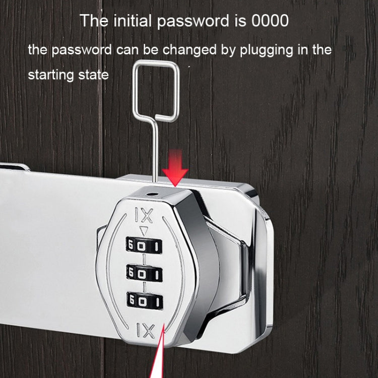 Stick Nail Dual Use Free Punch Cabinet Door Combination Lock Anti-Theft Drawer Lock, Style: Two Hole 3 inch Silver
