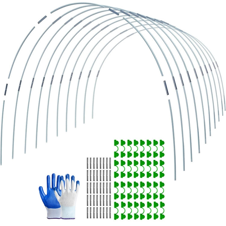 Garden Arch Greenhouse Hoops Rustproof Steel Tunnel Hoop Frame Plant Support, Speci: M  4 Rods 12 Arches