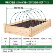 Garden Arch Greenhouse Hoops Rustproof Steel Tunnel Hoop Frame Plant Support, Speci: M  4 Rods 12 Arches