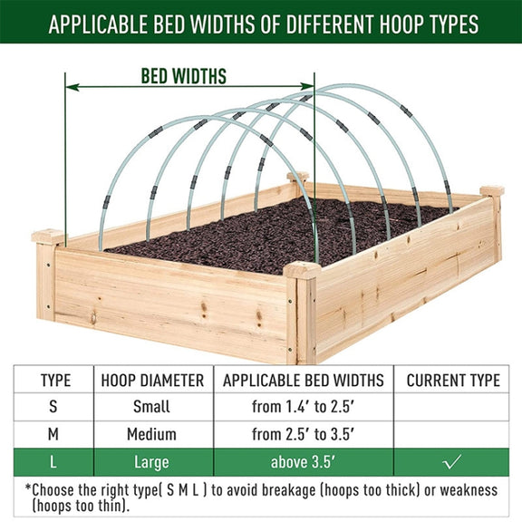 Garden Arch Greenhouse Hoops Rustproof Steel Tunnel Hoop Frame Plant Support, Speci: M  4 Rods 12 Arches