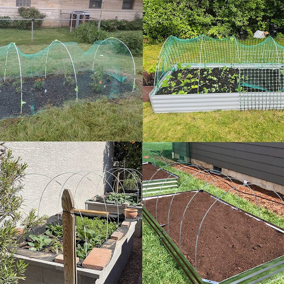 Garden Arch Greenhouse Hoops Rustproof Steel Tunnel Hoop Frame Plant Support, Speci: M  4 Rods 12 Arches