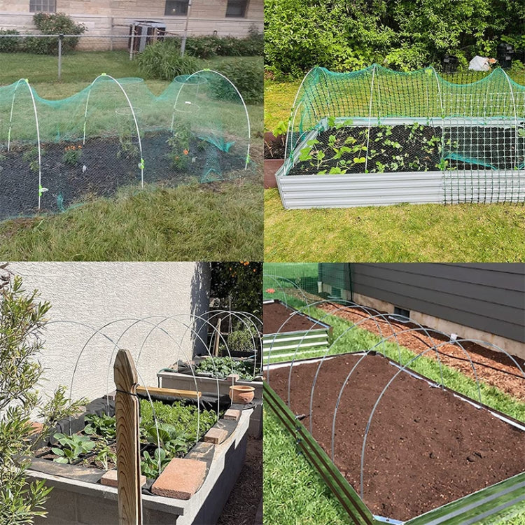 Garden Arch Greenhouse Hoops Rustproof Steel Tunnel Hoop Frame Plant Support, Speci: M  4 Rods 12 Arches