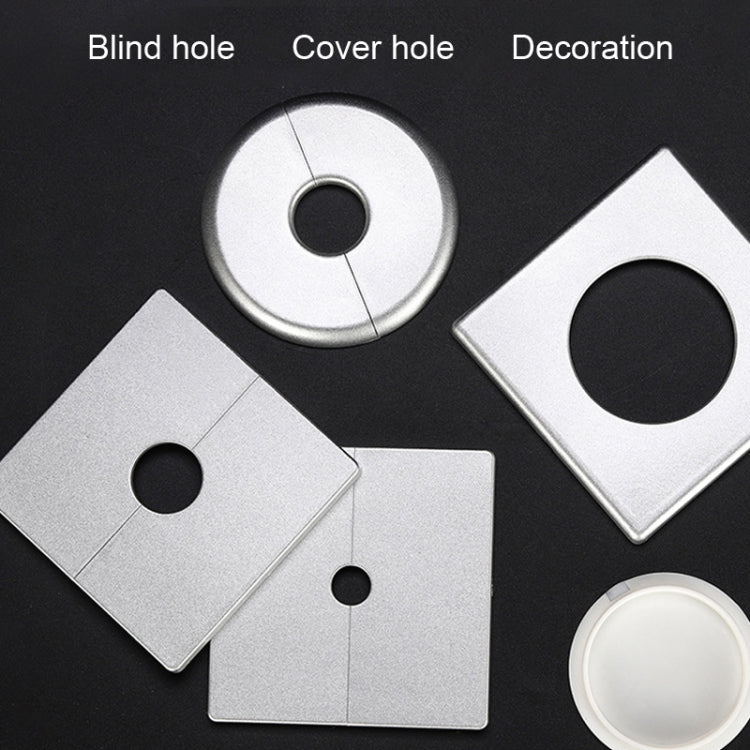 Square Air Conditioning Hole Decoration Cover Wall Hole Plug, Style: 9cm Gold