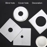 Square Air Conditioning Hole Decoration Cover Wall Hole Plug, Style: 9cm Gold