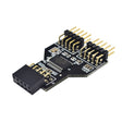 9 Pin USB Header Female 1 To 2 Male Board 9-Pin USB 2.0 HUB Connector Adapter - USB 2.0 HUB by PMC TechLife | Online Shopping South Africa | PMC TechLife