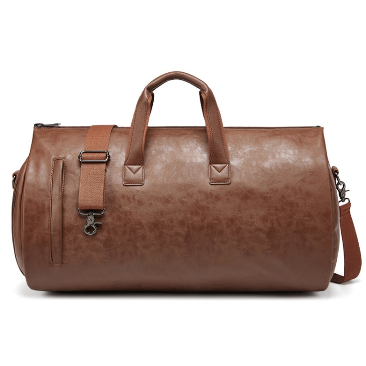 Water-resistant Travel Suit Storage Bag Large-capacity Hand-held Crossbody Luggage Bag(Brown)