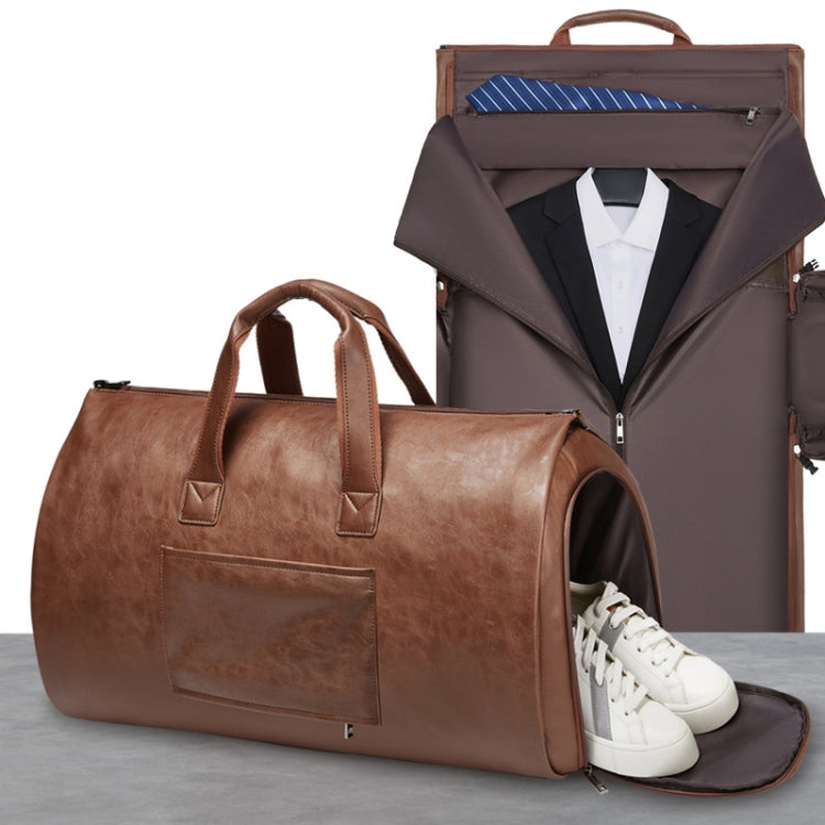Water-resistant Travel Suit Storage Bag Large-capacity Hand-held Crossbody Luggage Bag(Brown)
