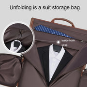 Water-resistant Travel Suit Storage Bag Large-capacity Hand-held Crossbody Luggage Bag(Brown)