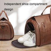 Water-resistant Travel Suit Storage Bag Large-capacity Hand-held Crossbody Luggage Bag(Brown)