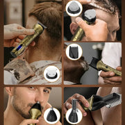 6 In 1 Men Multi-Functional Clipper Metal Body Hair Cutting(Bronze)